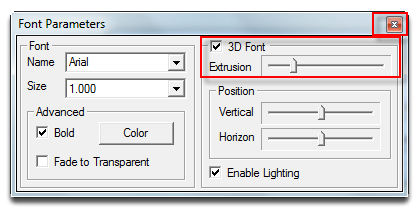 Fig 8: Font Parameters